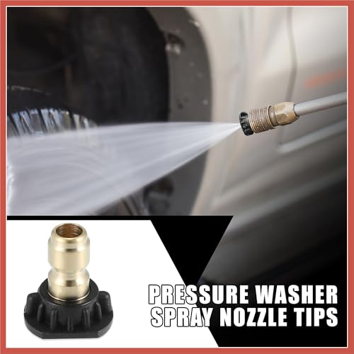 ACROPIX High Pressure Washer Spray Nozzle Tips Quick Connector Black 5 Pcs Car Parts - Image 3