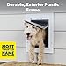 PetSafe NEVER RUST Wall Entry Pet Door - Telescoping Frame - Insulates Better than Metal Doors, Energy Efficient Cat & Dog Door - Interior & Exterior Walls, Weatherproof, Easy to Install & Clean - M