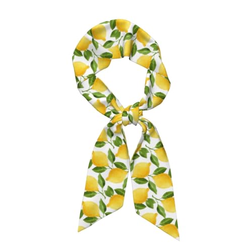 Neck Scarves, Kerchief Neckerchief Headband, Women's Fashion Scarf,Lemon Leaf