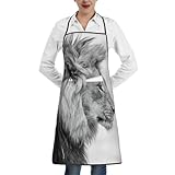 accesorios para cocina leon Práctico bolsillo: los accesorios para asar tienen un bolsillo profundo en su parte media, proporcionando suficiente espacio para almacenar termómetros de carne, parrillas, teléfonos, tarjetas de recetas, paquetes de condimentos y bolígrafos para un fácil acceso durante la parrilla
