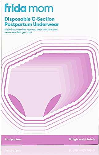 Image of Frida Mom Disposable High Waist C-Section Postpartum Underwear | Super Soft, Stretchy, Breathable, Wicking, Latex-Free, Regular (8 Count)