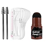 Professional: Das Augenbrauenkit umfasst einen einzigartigen Kissenstempel, 10 verschiedene Vorlagen, 2 Augenbrauenbürsten und Augenbrauenschneider, die bequemer sind und Ihre Augenbrauen stylen und pflegen einfach