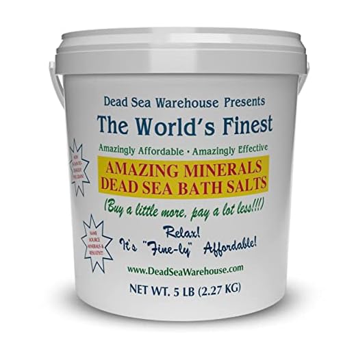 Dead Sea Warehouse-Amazing Minerals Dead Sea Bath Salts,100% Full Mineral Therapeutic Bath Salts, Detoxifying & Moisturizing, Exfoliating for Dry Skin, Unscented(5 lbs)