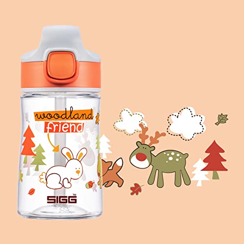 Sigg - Kids Miracle Water Bottle - Woodland Friends - Leak-Proof Lid - One Hand Children's Drink Bottle - Tritan Plastic Bottle - 12 Oz,0.35 L,8731.20 #TOP3