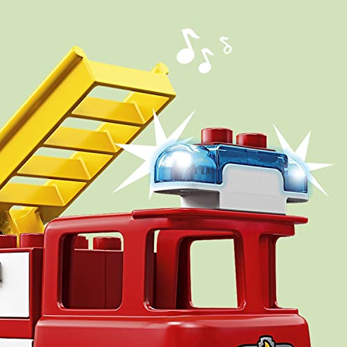 LEGO 10901 DUPLO Feuerwehrauto, Feuerwehr Spielzeug für Kleinkinder im Alter von 2-5 Jahren mit Licht & Geräuschen – Bild 6