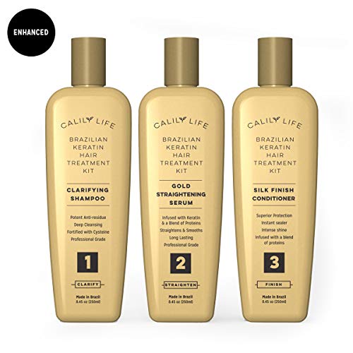 Brazilian Keratin Hair Treatment Set by Calily Life, Professional Grade Blowout Kit Includes