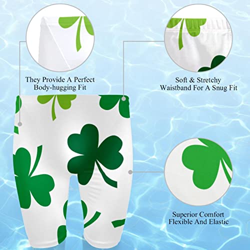 Swim jammers de patrón de tréboles con ajuste de competición 2