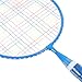 S Badminton Racket Set with Carrying Bag - Includes 2 Shuttlecocks & Table Tennis, for Outdoor Play in Blue (Blue)
