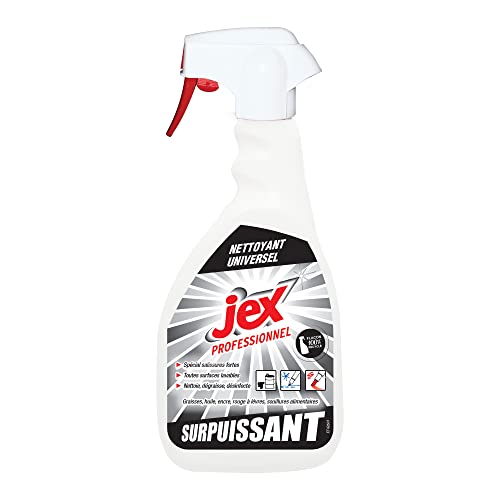 JEX Professionnel - Nettoyant surpuissant - Spécial salissures fortes - Toutes surfaces - Dégraisse et désinfecte - Parfum menthe - Fabrication française - 500 ml