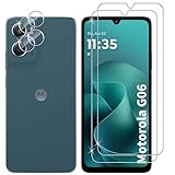 Lutree Verre Tremp� pour Motorola Moto G06 / G06 Power, 2+2 Pi�ces Protection �cran + Cam�ra Arri�re Protecteur Film, 9H Duret� HD Anti-Rayures Sans Bulles Vitre Tremp� Protecteurs d'�cran