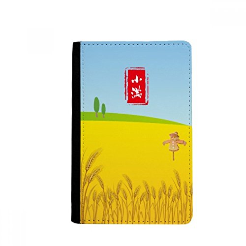 DIYthinker Circlar Grain Full Twenty Four Solar Term Passport Holder Notecase Burse Wallet Cover Card Purse