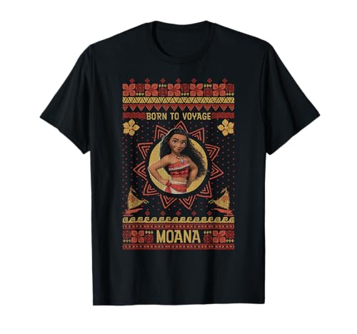 T-shirt de Noël Vaiana Born To Voyage à offrir aux fans de Disney