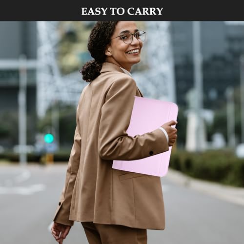 Image of ProCase Portfolio Business Padfolio Folder with Zipper -Purple | Conference Meeting Executive File Legal Document Organizer with Pockets Letter Size A9 Writing Pad Notepad Padfolio