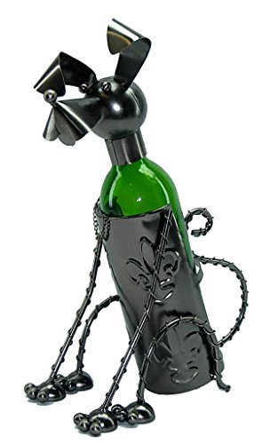 Handmade Wine Bottle Holder Sitting Dog ZB700