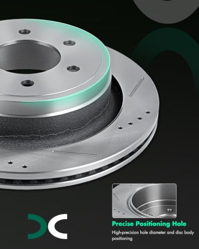 Image of SCITOO Rear Brake Rotors 2x Drilled & Slotted Brakes Rotor:54186