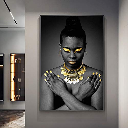 Art mural femme africaine sexy toile salon pour réchauffer un mur vide