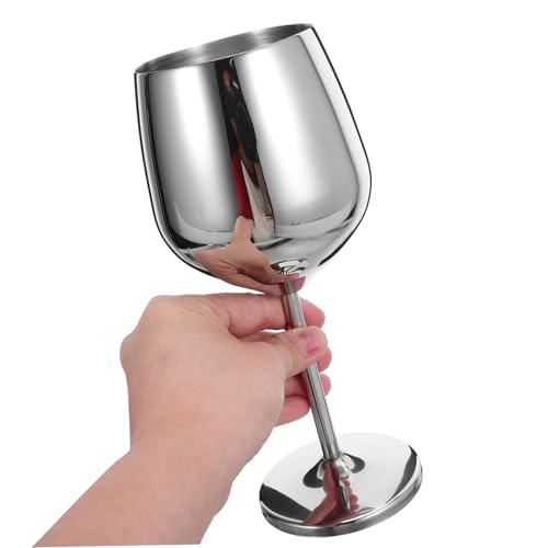 Verres à vin inox incassables (lot de 2) avec large base stable - 5