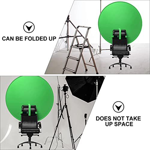 OSALADI Fundo de tela verde para cadeira, fundo de webcam portátil, cenário de fotografia dobrável p