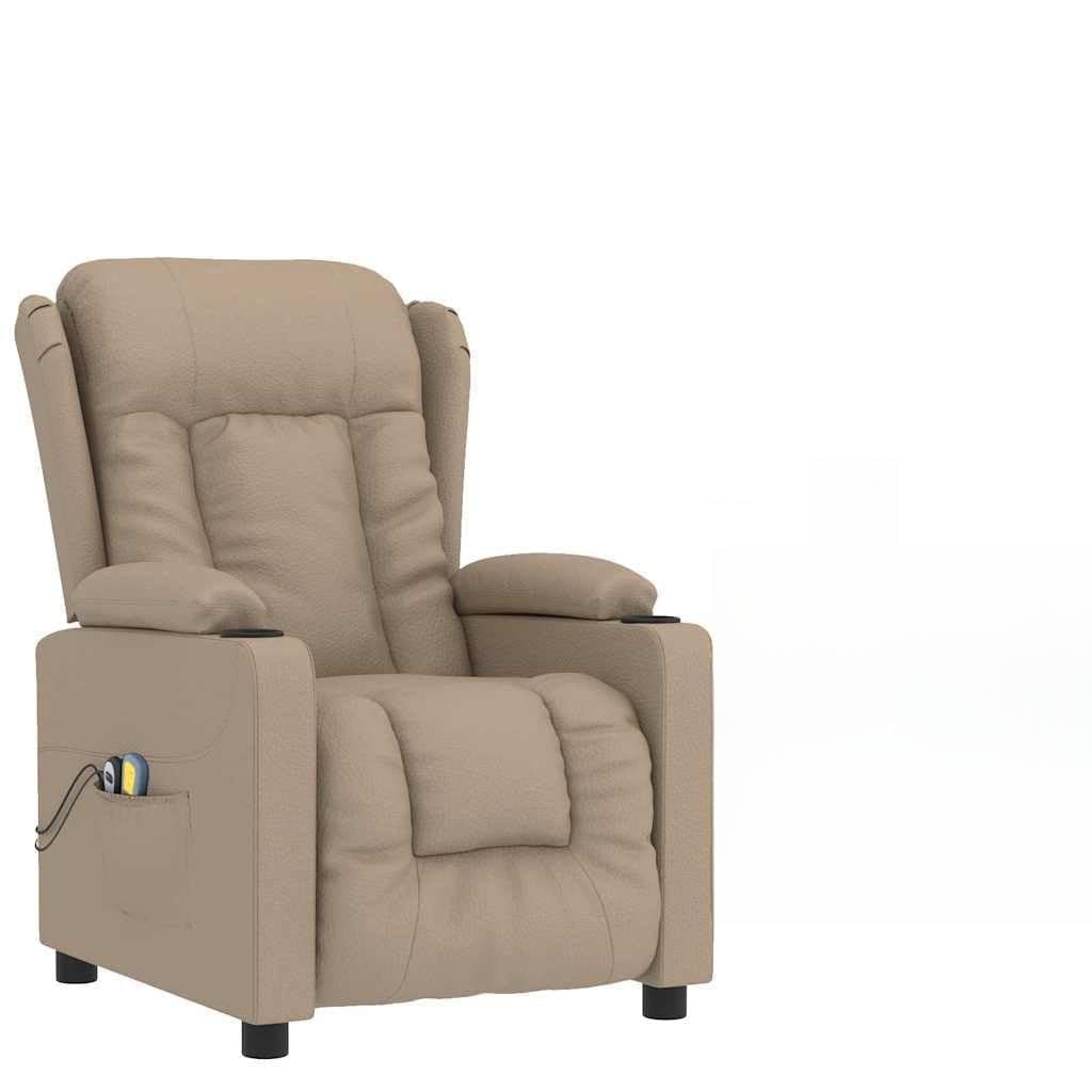 Poltrona Massaggio Elettrica Cappuccino Similpelle