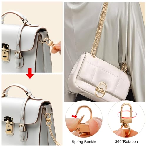 DesertBoy 4 Pieces Gold Bag Chain, Gold Bag Chain Strap 120cm, 100cm, 80cm, 60cm, Handbag Chains - Image 4