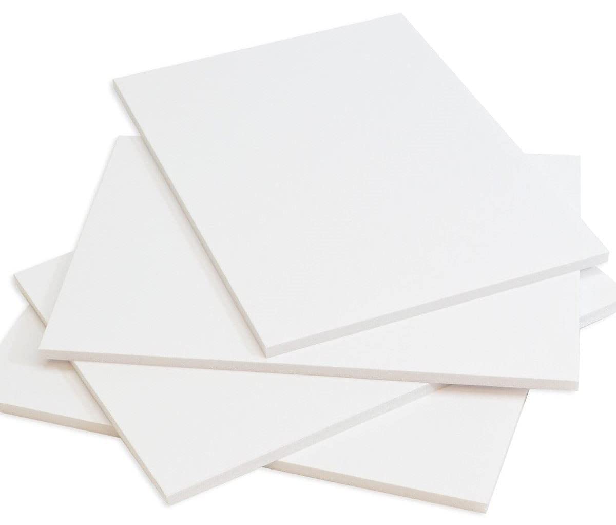 Amazon Brand Umi 3 mm Craft Foam Board Set White 8 x 8 Inches Set of