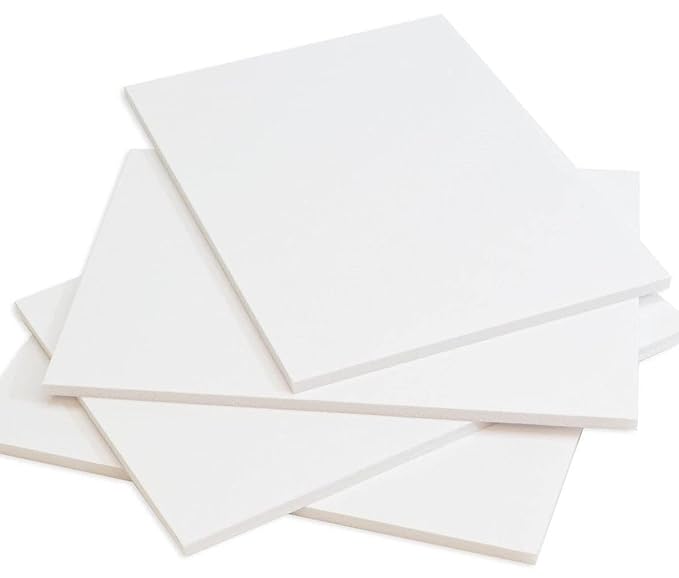 Amazon Brand Umi 3 mm Craft Foam Board Set White 8 x 8 Inches Set of