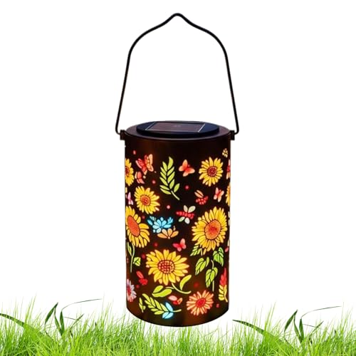 Lanterne solaire d'extérieur étanche LED noire pour balisage de jardin et cour