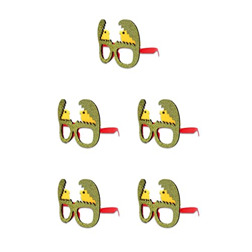 SUDNJIALQ 5 PCS Óculos de Páscoa Brilhantes Fantasias de Jogo de Vestir-se de Animais Óculos de Plás