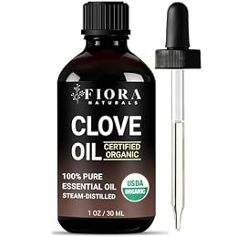 Fiora Naturals Organic Clove Essential Oil, 100% Pure USDA Clove Bud Oil