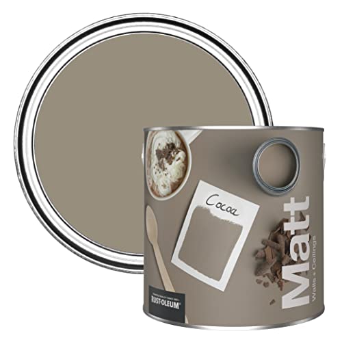 Rust-Oleum Colours Matt Emulsion Wall and Ceiling Paint - Cocoa 2.5L