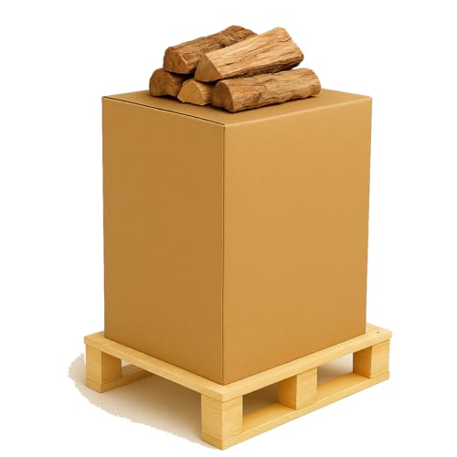 J'ENVOIE DU BOIS - Bois de Chauffage 30cm - Palette de 0,5m3 - Bûches Extra sèches (étuvées) - Poêle, Insert cheminée, brasero, Barbecue, Four à Pizza - Mélange Bois durs (hêtre, chêne, frêne)