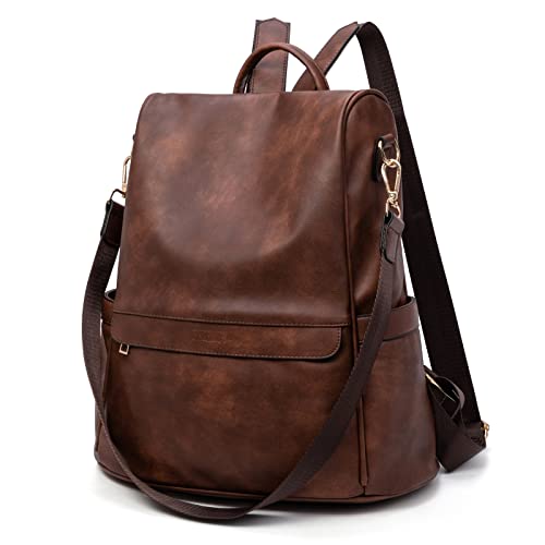 Image of CHERUTY Women Backpack Purse PU Leather Anti-theft Casual Shoulder Bag Fashion Ladies Satchel Bags