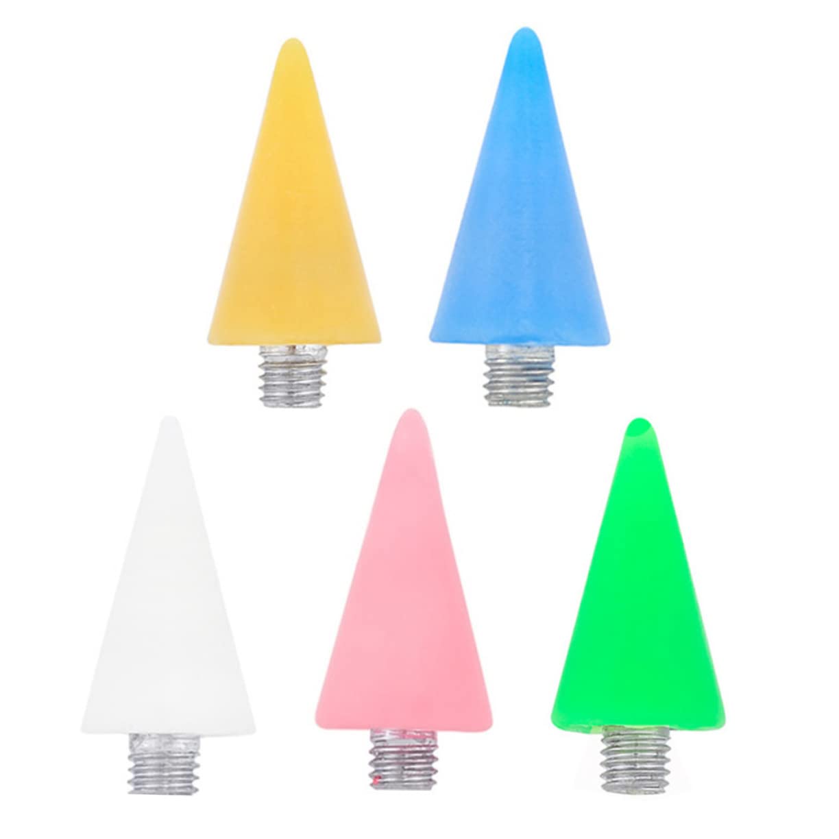 1set Acrylic Nail Art Dotting Tool Pen Tips for Manicure and Pedicure Replacement Tips for Rhinestones and Beads Suitable for Home and Salon Yellow Green