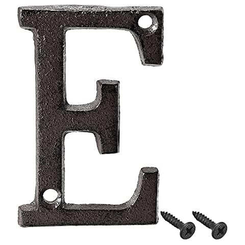 sourcing map 3-Inch Cast Iron Letter E Cover