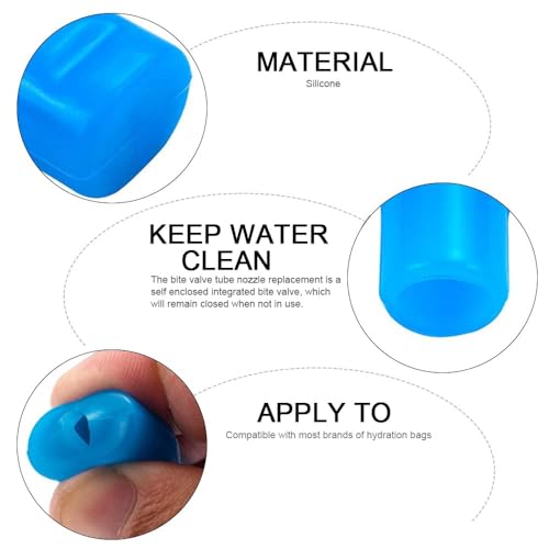 FITALA 3 Piece Set Bite Valve Replacement Mouthpiece Bite Valve Tube Nozzle Replacement Replacement Bite Valve for Outdoor Backpack Hydration Bladder Reservoir