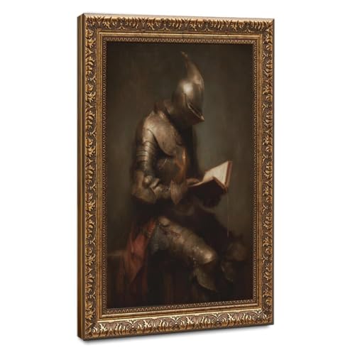 Poster médiéval chevalier toile pour habiller un petit mur de bureau vide