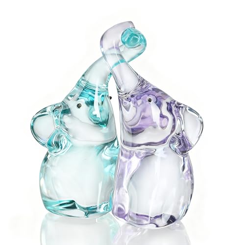 H&D HYALINE & DORA 4" H Loving Pair of Elephants