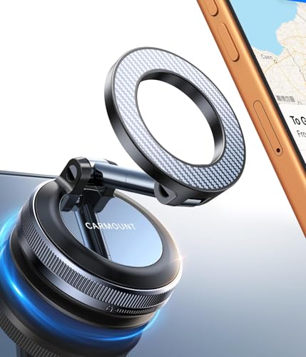 for Magsafe Car Mount carmount 2.0 Magnetic Phone MountTrue Military-Grade Durability Vacuum Magnetic Phone Holder for Car Cell Phone Car MountStylish Suction Cup Phone Mount for iPhone 17 16 15 14
