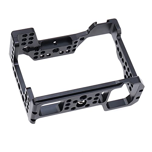 Image of FocusFoto Camera Cage Video Filmmaking Stabilizer Rig Aluminium Alloy Extension Frame with Cold Shoe and 1 /4 inch 3 /8 inch Screw Mouting for Sony A9 / A7RIII / A7III / A7RM3 / A7M3 / A7R3 Camera