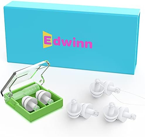 Edwinn Ear Plugs for Noise Reduction, 3 Pairs Invisible Noise Cancelling Ear Plugs, High Fidelity Hearing Protection for Concerts, Raves, Motorcycles, Work