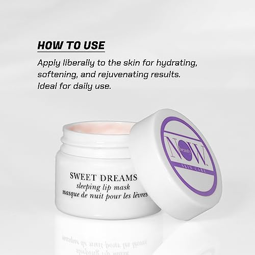 NOW BEAUTY Sweet Dreams Sleeping Lip Mask, Overnight Lip Mask, Organic Lip Balm & Moisturizer, Hydration - Image 4