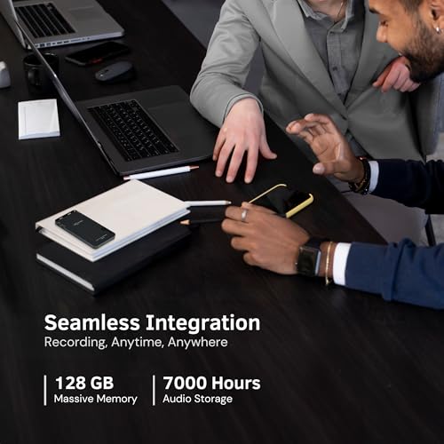 TCTEC Gravador de voz inteligente de 128 GB, gravador de transcrição AI, resumo inteligente de IA, f