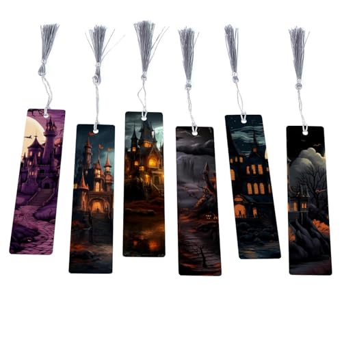 Marque-page Halloween lot de 6 : idée cadeau lecture pour les passionnés de livres