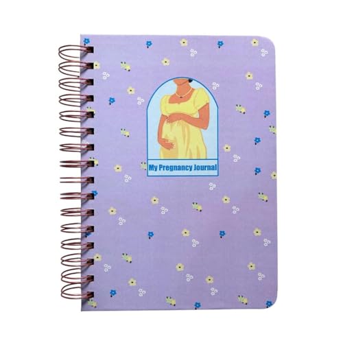 Image of Pregnancy Journal for Pregnant Women - 40-Week Bump Tracker & Memory Book with Stickers | Guided Pregnancy Planner with Prompts, Milestone Pages & Hardcover Keepsake | Gift for Expecting Moms (Violet Flower)