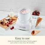 Cuisinart Ice Cream Maker Machine, 1.5 Quart Sorbet, Frozen Yogurt Maker, Double Insulated, White (ICE-21C)