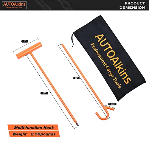 AUTOAlkins Heavy Duty 5th Wheel Pin Puller, 32" Solid Steel Chrome Plated Fifth Wheel Puller w/Hook, 1 Pack by AUTOAlkins - Image 3