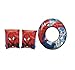 Set per bambini per piscina e spiaggia con braccioli gonfiabili e galleggianti gonfiabili, in vinile impermeabile, resistente ai raggi UV, con valvole di sicurezza per bambini (confezione Spiderman)