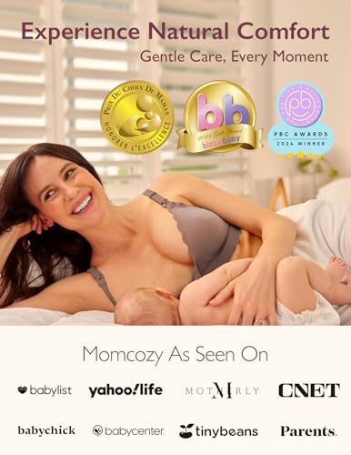 Momcozy Nursing Bras for Breastfeeding, Seamless Pregnancy Maternity Bra Wireless Classic Jelly Strip Support Nursing Bra4