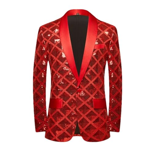 Man Singer Party Stage Suit Jacket Men's Stereo Square Sequin Casual Dance Suit Jacket Suit Coat Men Blazers