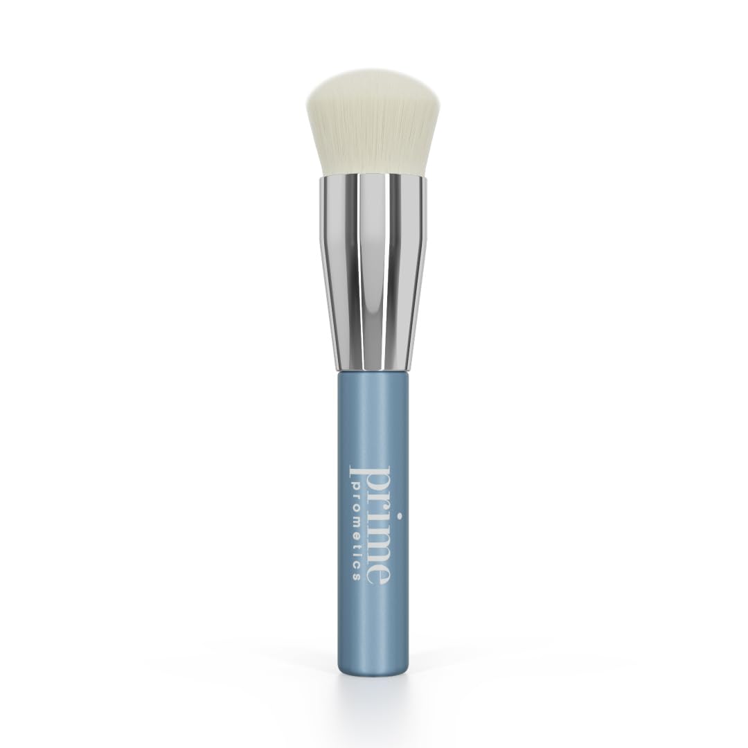 PRIME PROMETICS Prime Prometics PrimeSkin pennello per fondotinta liquido per donne mature: setole ultra morbide per una copertura uniforme e senza venature, finitura uniforme e naturale, ideale per